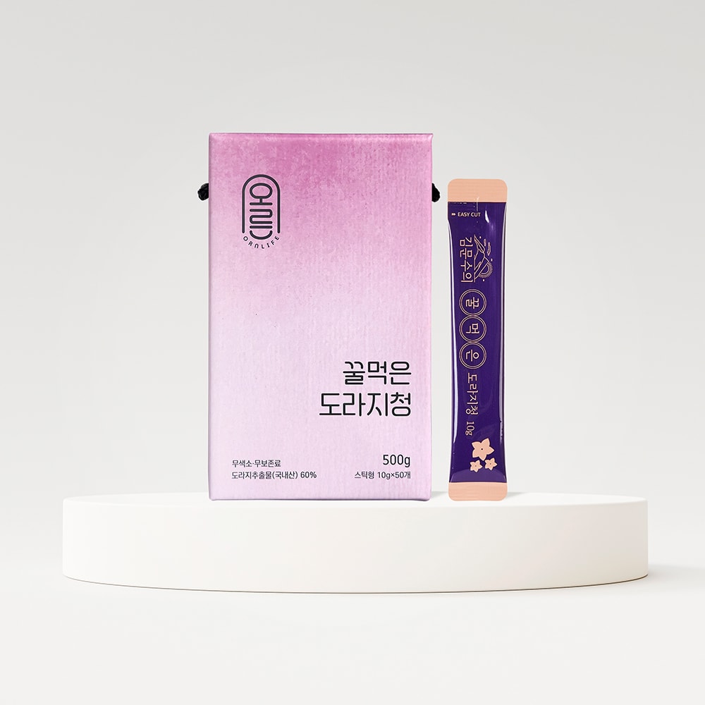 자연의 건강함을 담은 꿀먹은 도라지청 스틱 50포