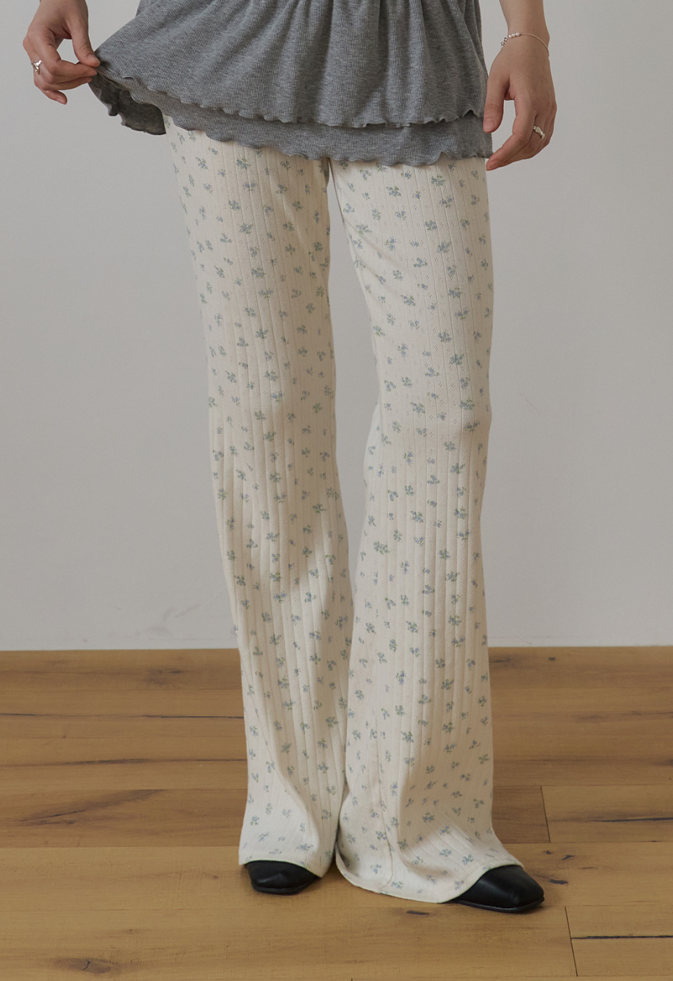 Little bloom rip pants / Ivory