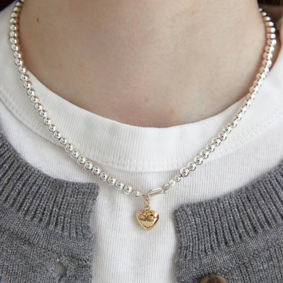Love ball hook necklace (2color)