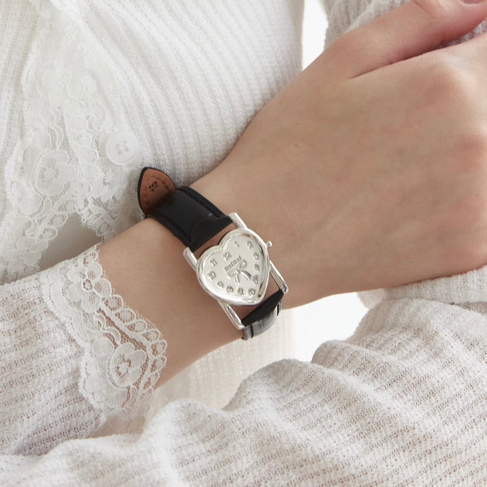 Love ribbon watch bracelet (3color)