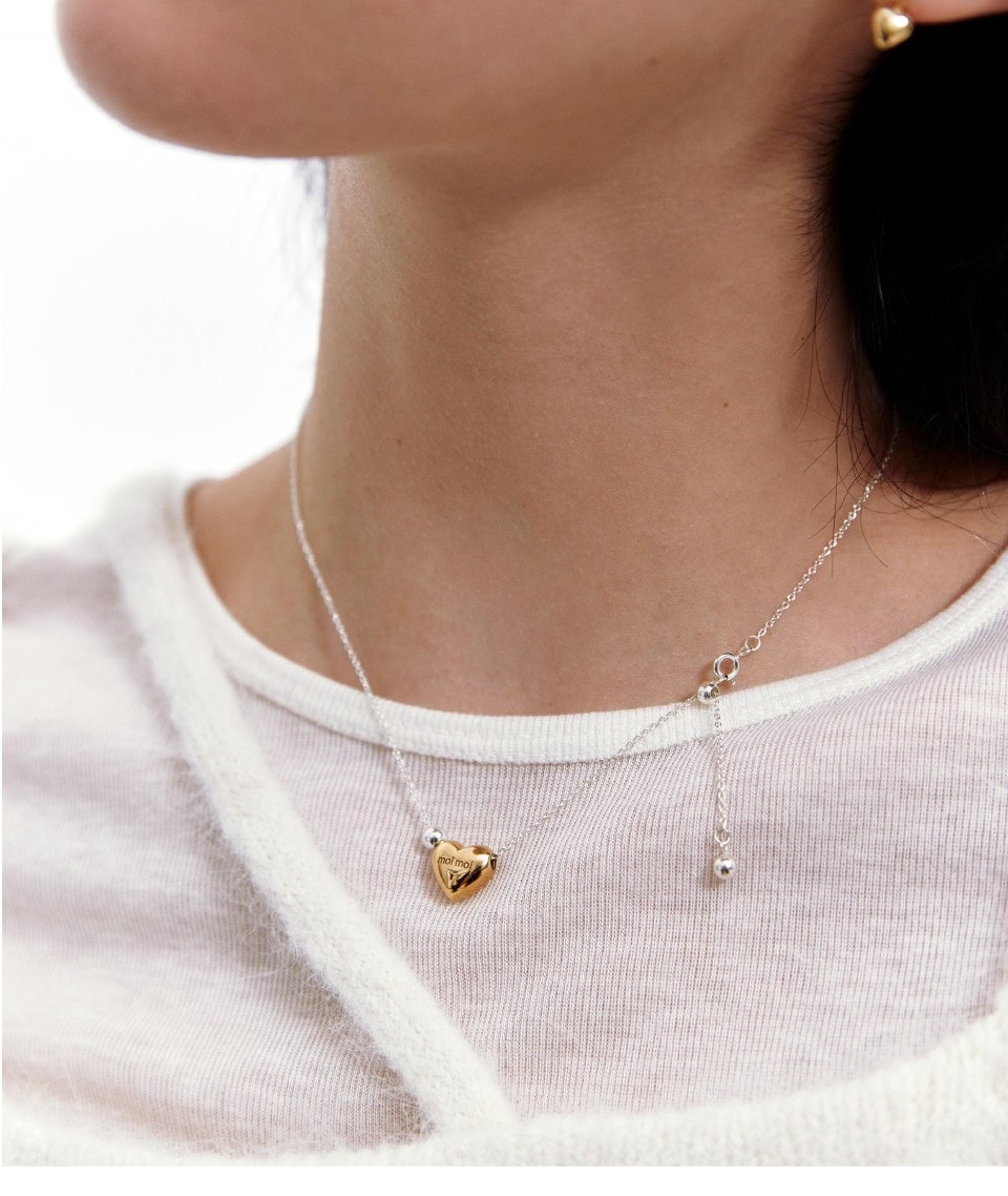 Love mini drop necklace (2color)