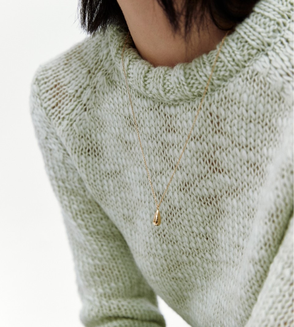Water drop necklace (2color)