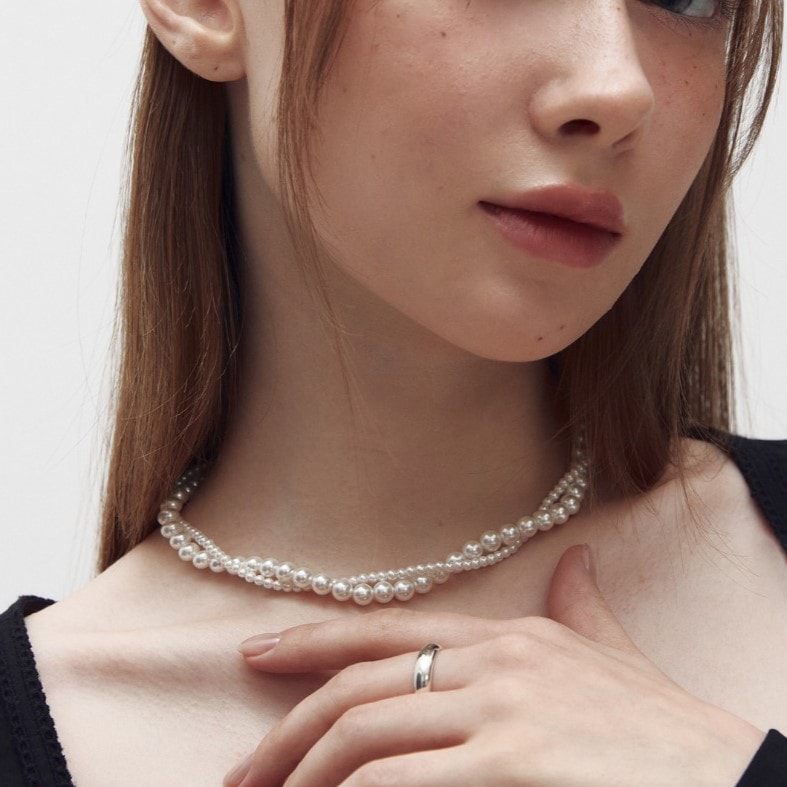 Pearl mix necklace (6/3mm)