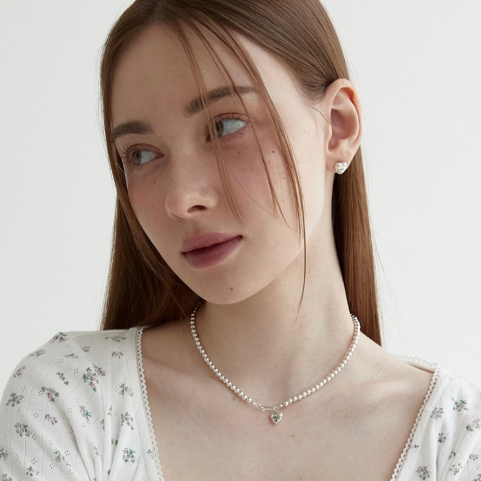 Love ball hook necklace (2color)