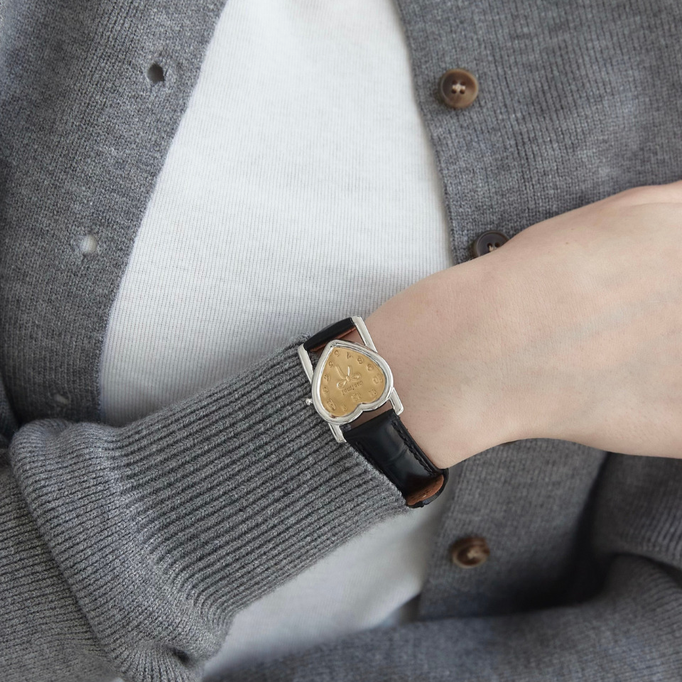 Love ribbon watch bracelet (3color)