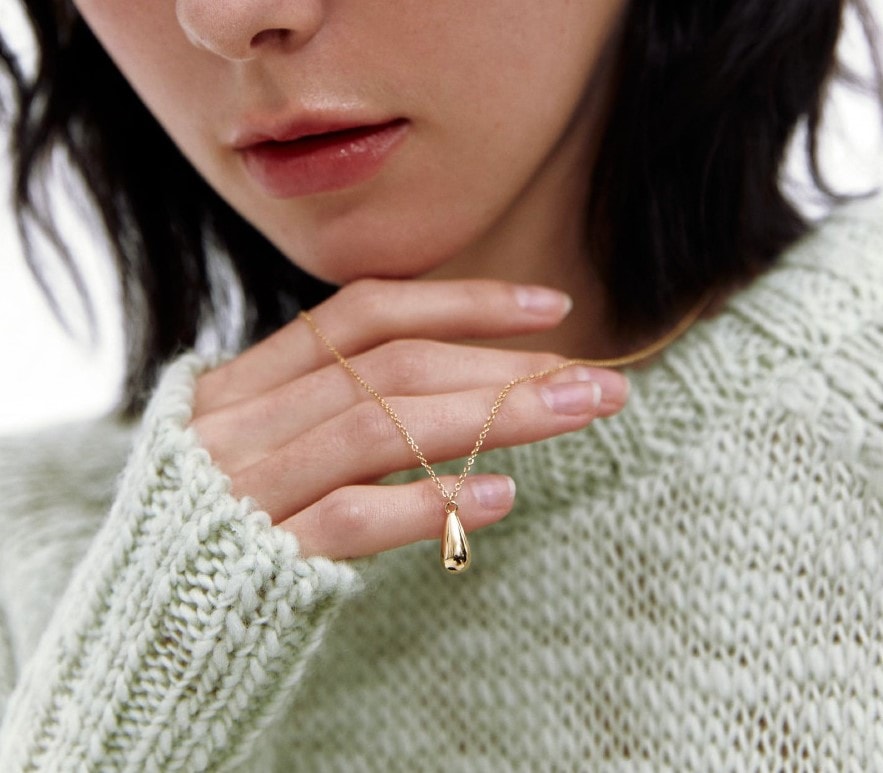 Water drop necklace (2color)