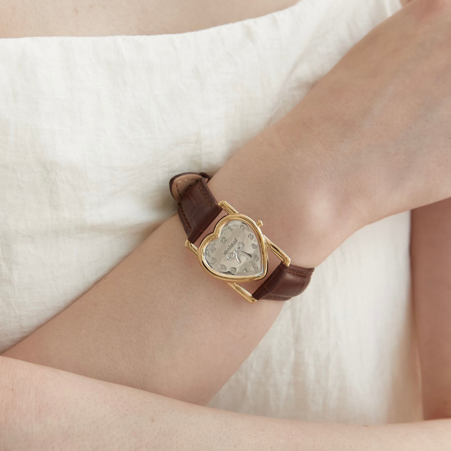 Love ribbon watch bracelet (3color)