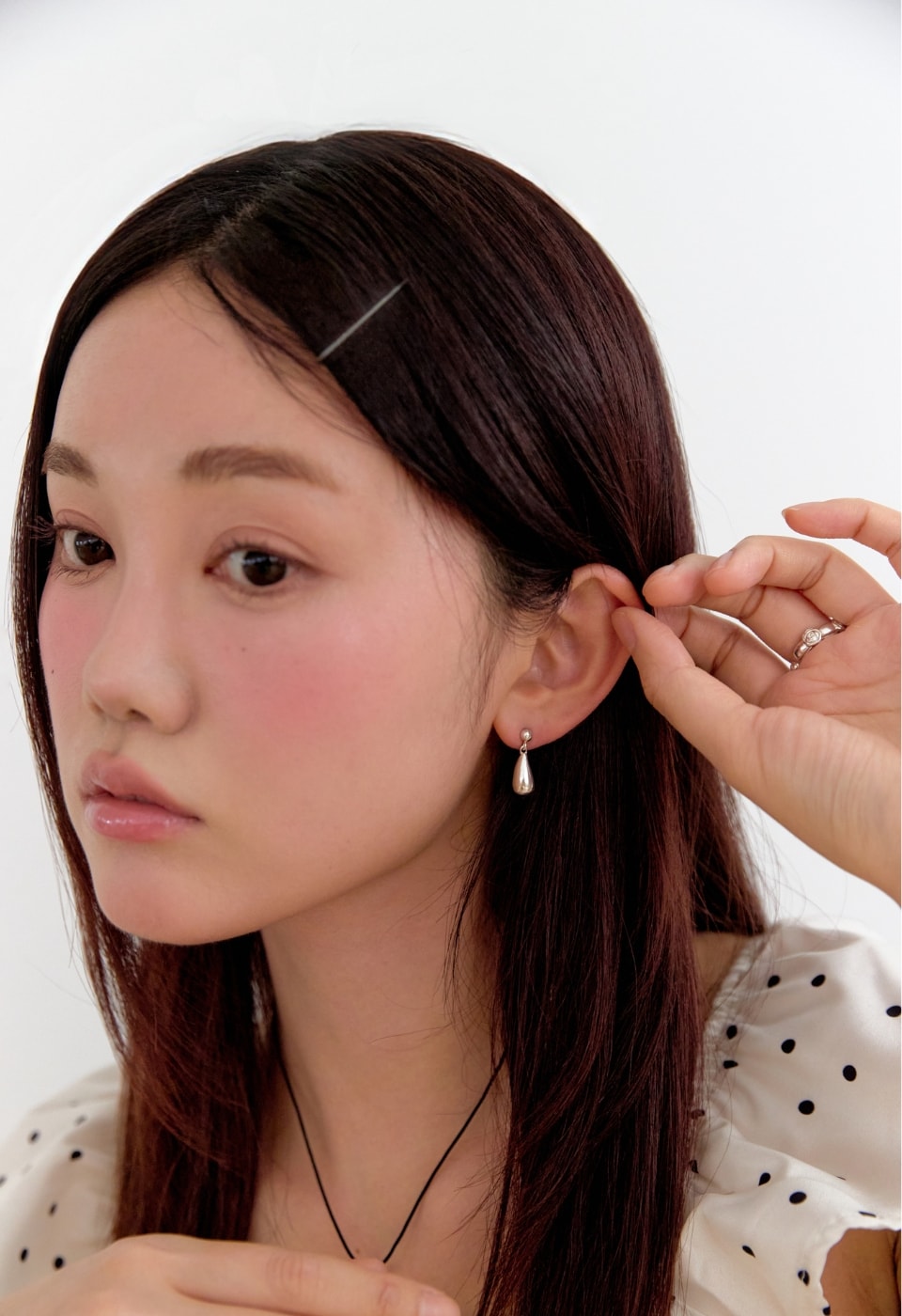 Water ball stud earrings