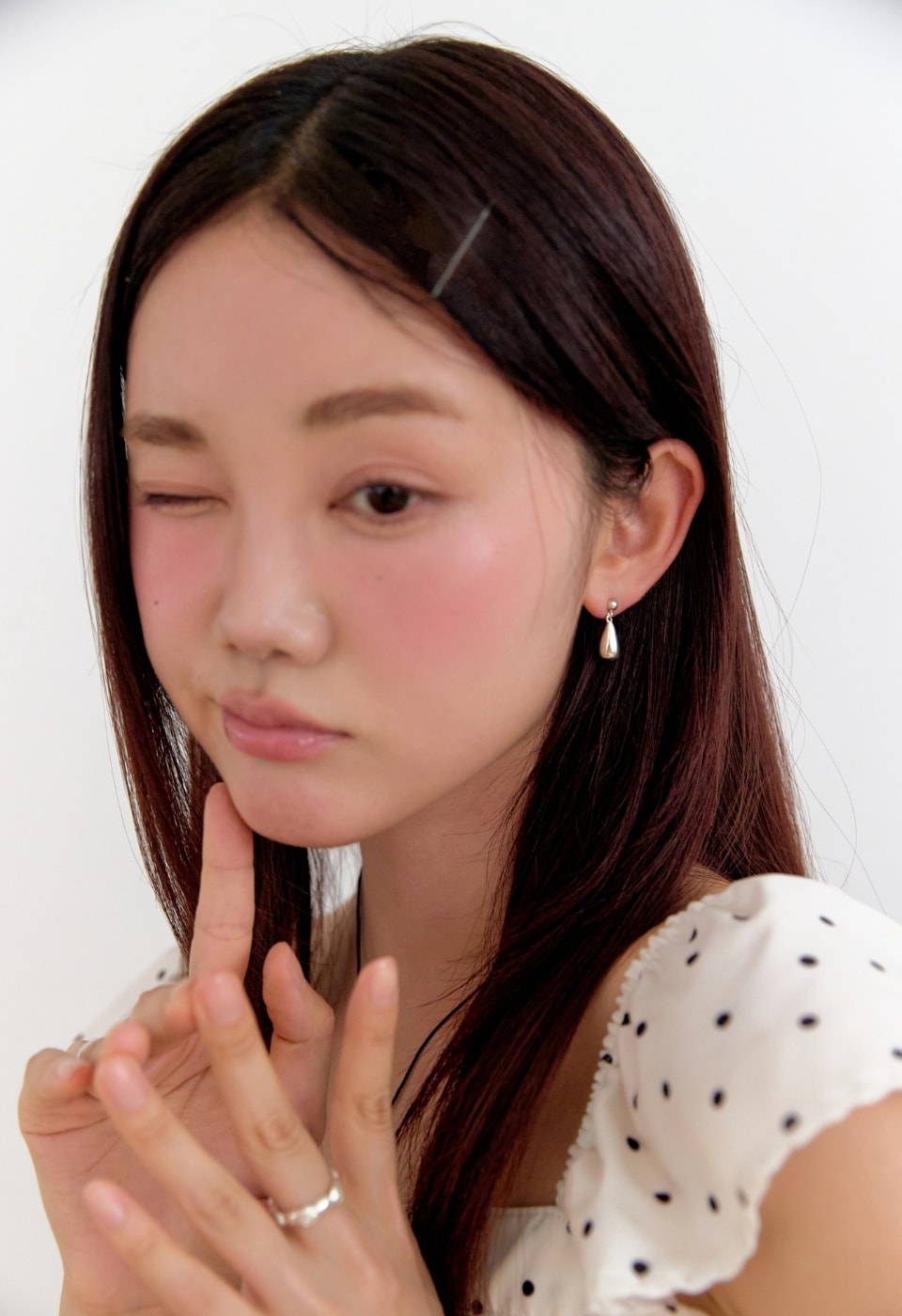 Water ball stud earrings