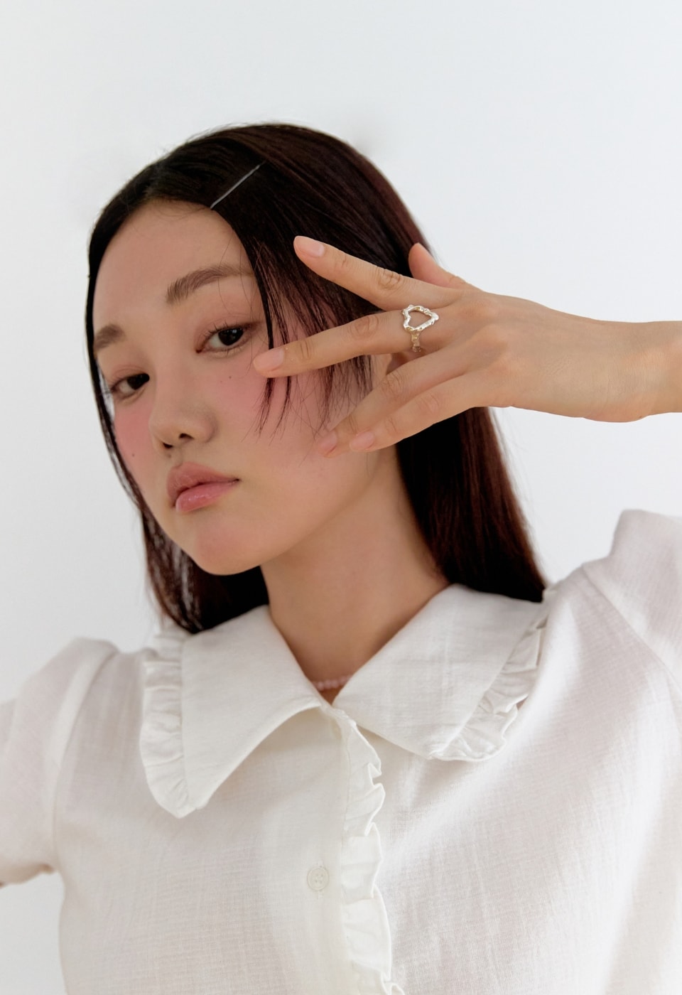 Melting heart open ring