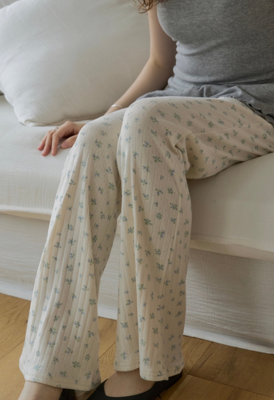 Little bloom rip pants / Ivory