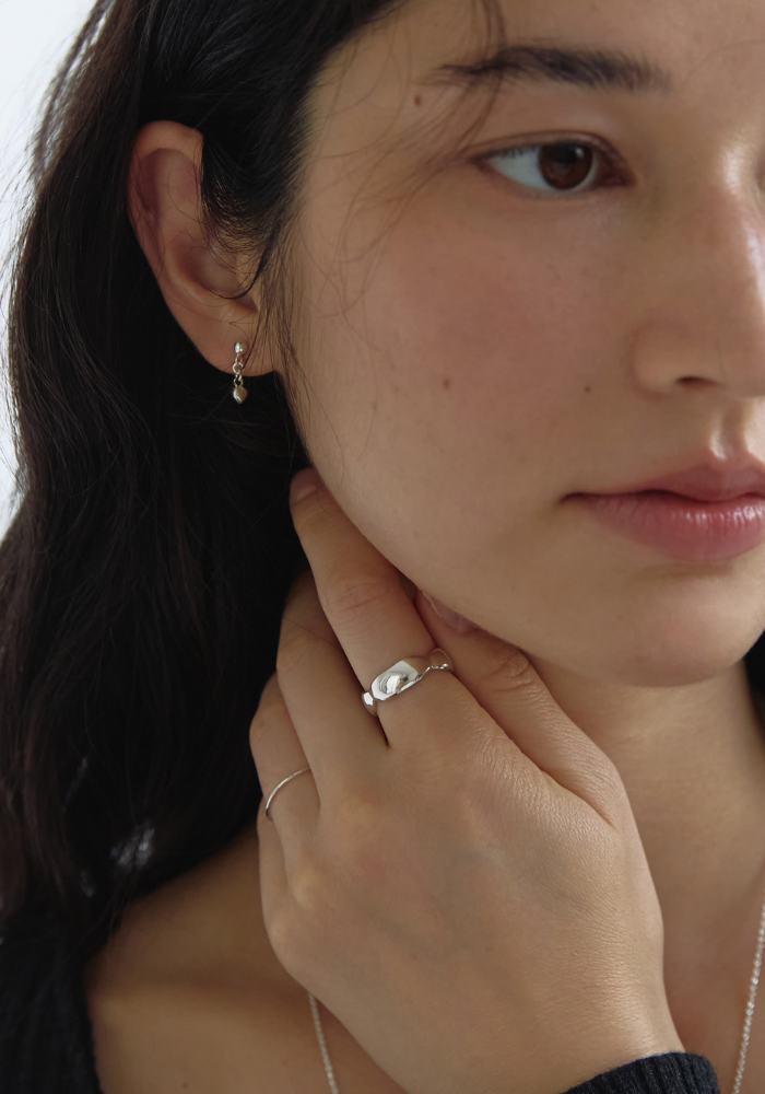 Pebble open ring (2color)
