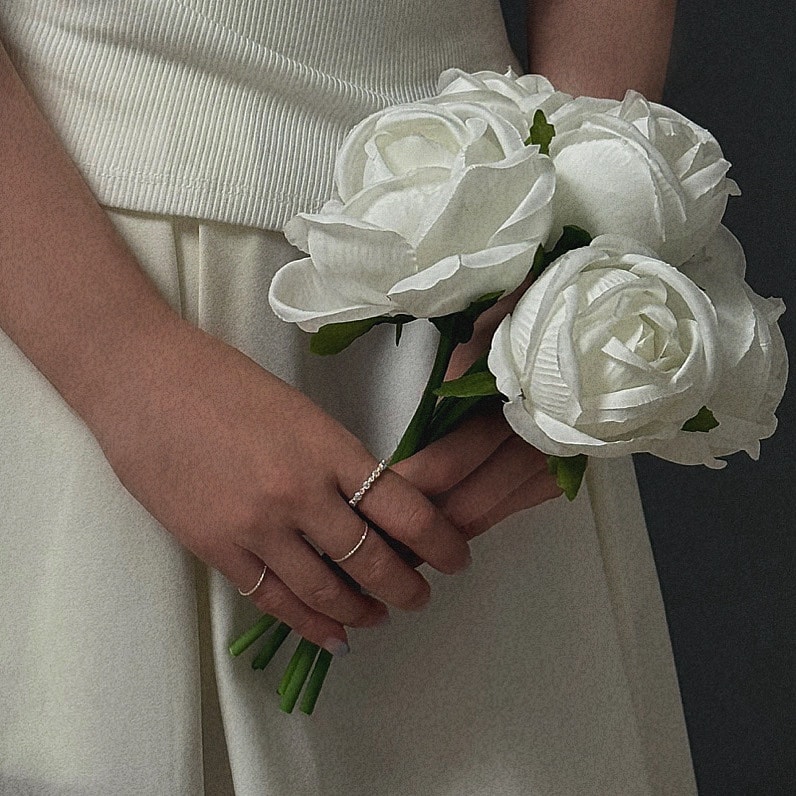 Flower Cubic Open Ring