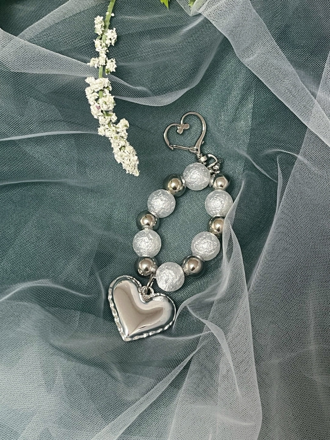 Heart Foil Mood Keyring