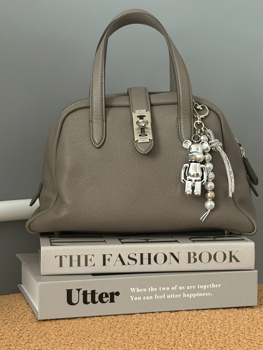 Shine Bear Silver Keyring