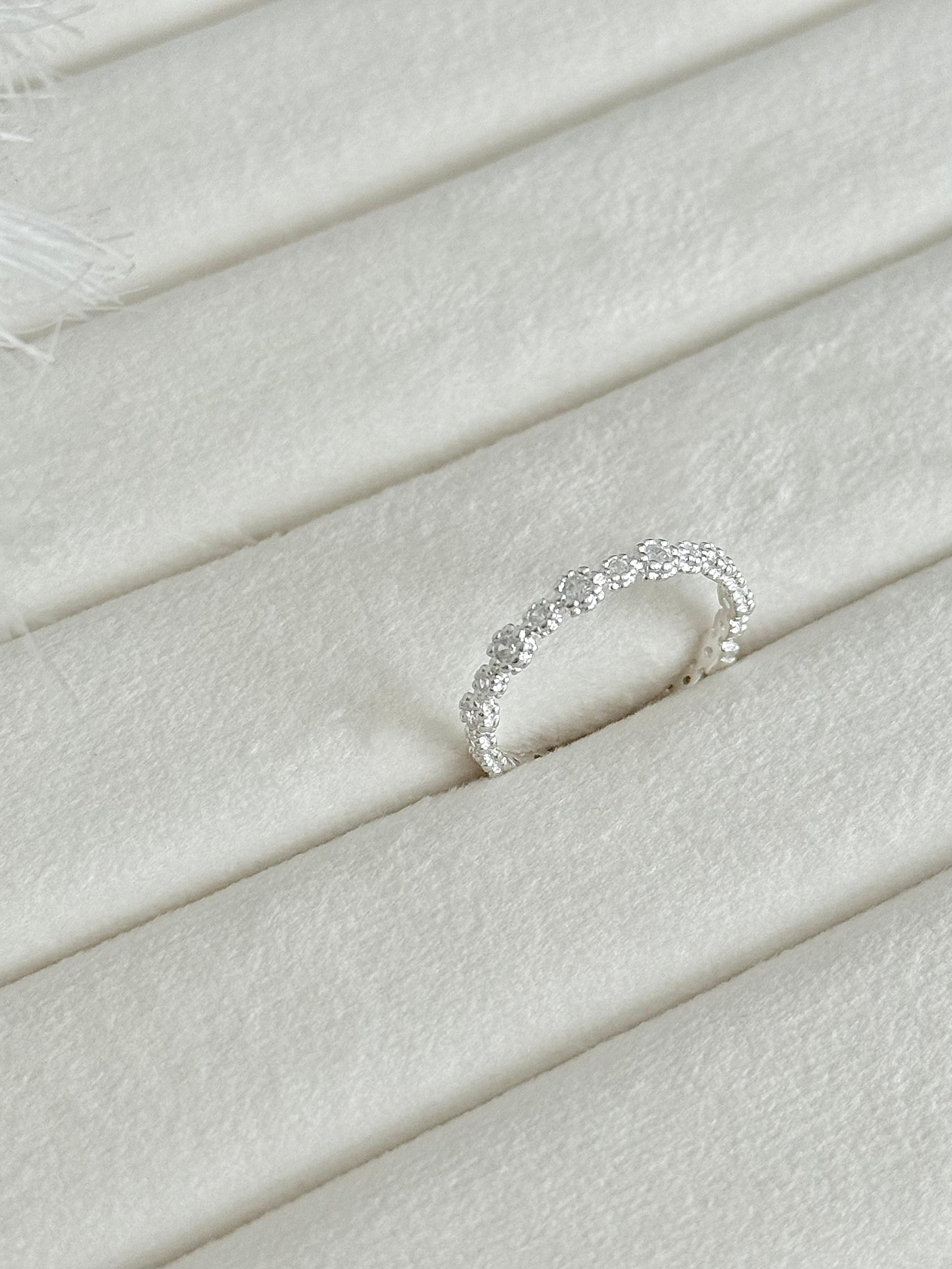 Flower Cubic Open Ring