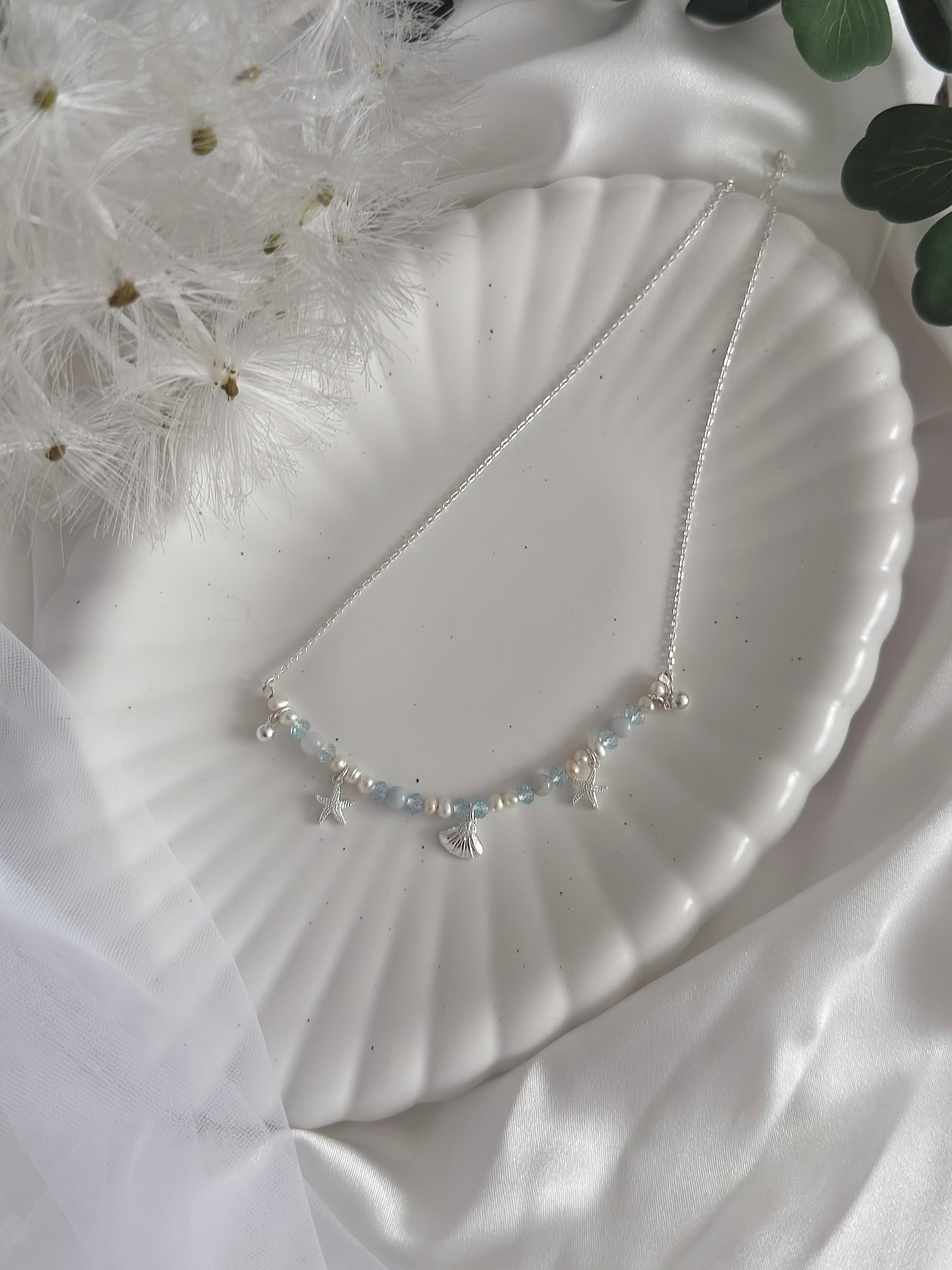 Aqua Shell Necklace
