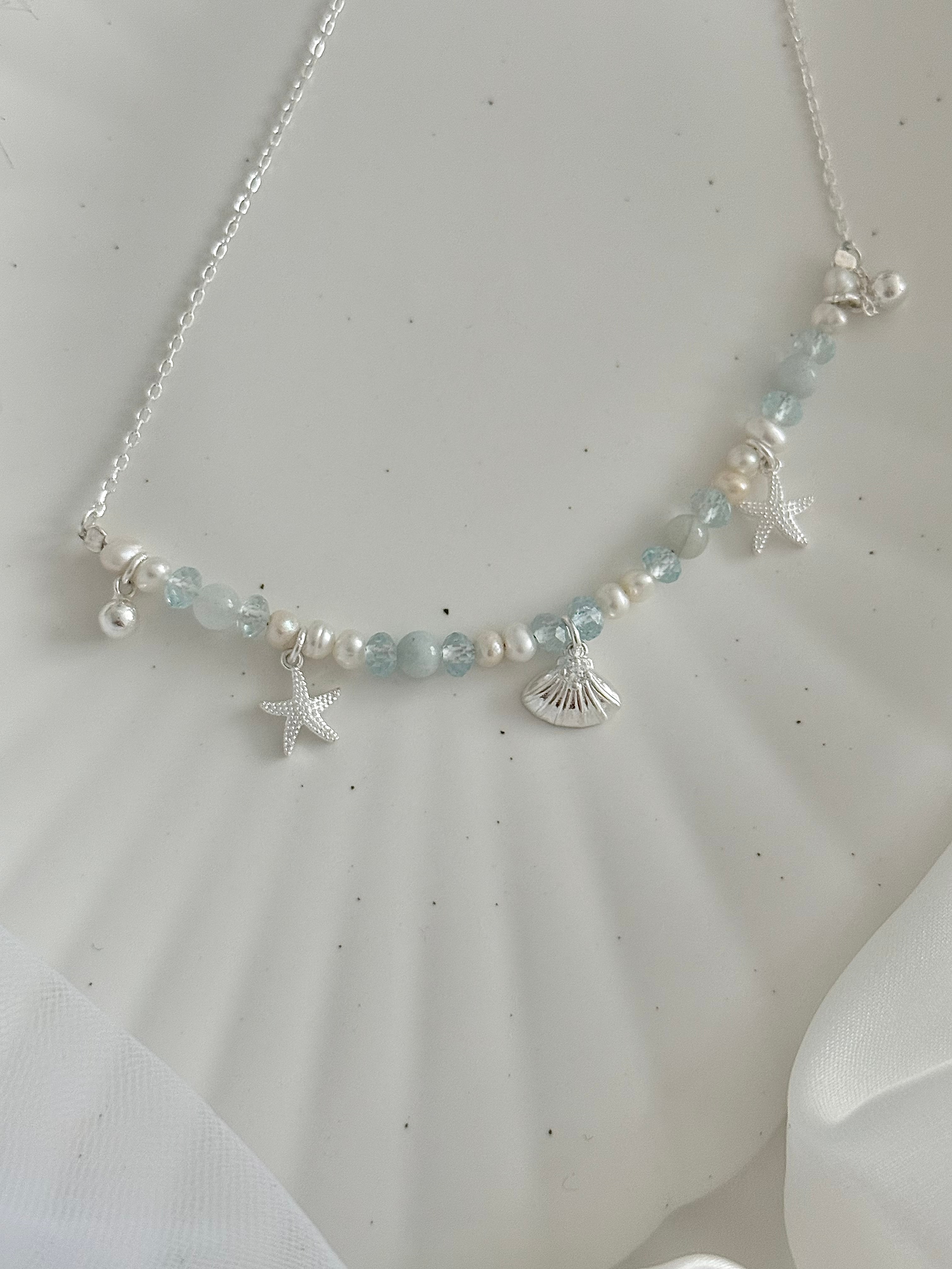 Aqua Shell Necklace