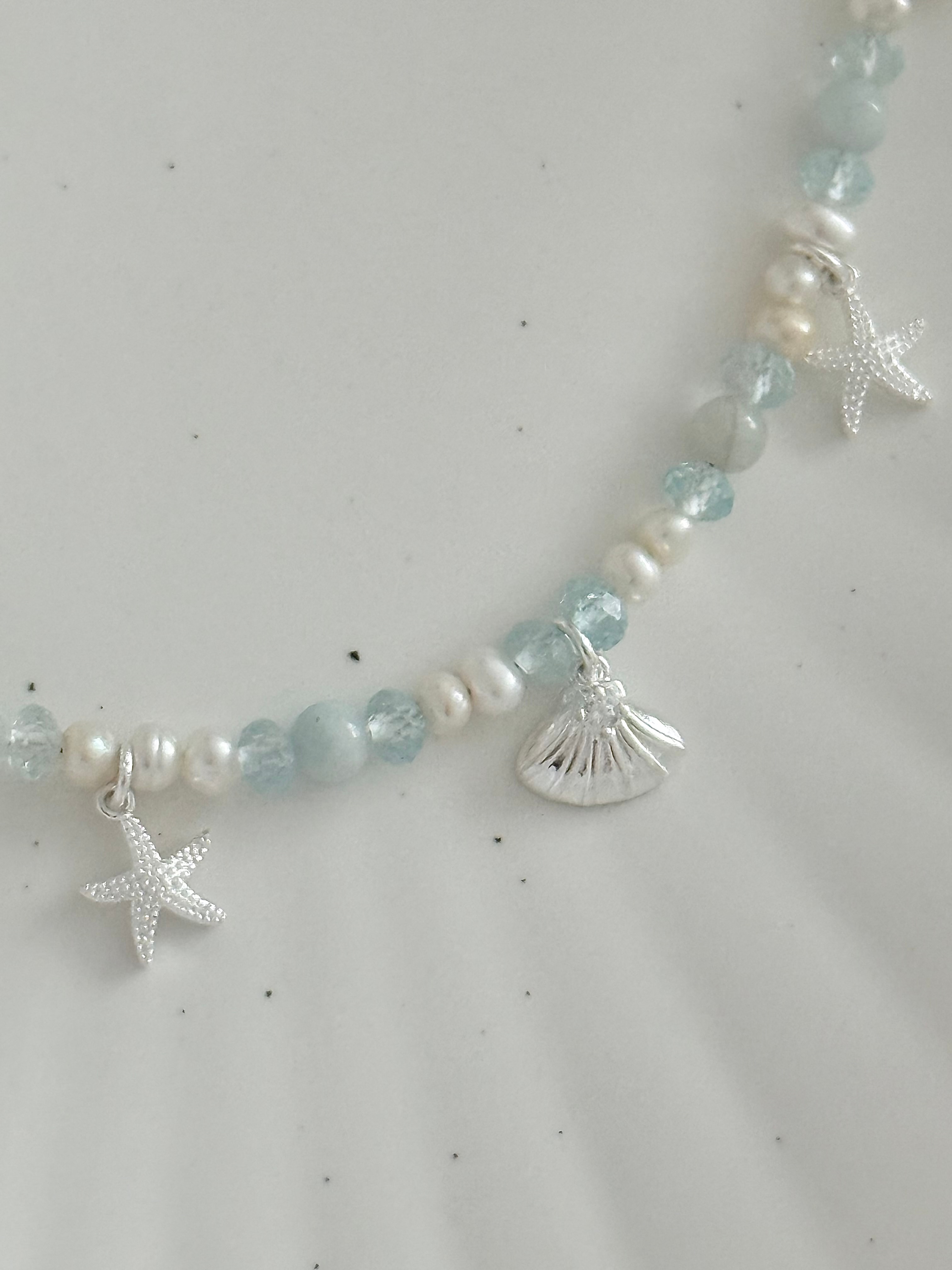 Aqua Shell Necklace