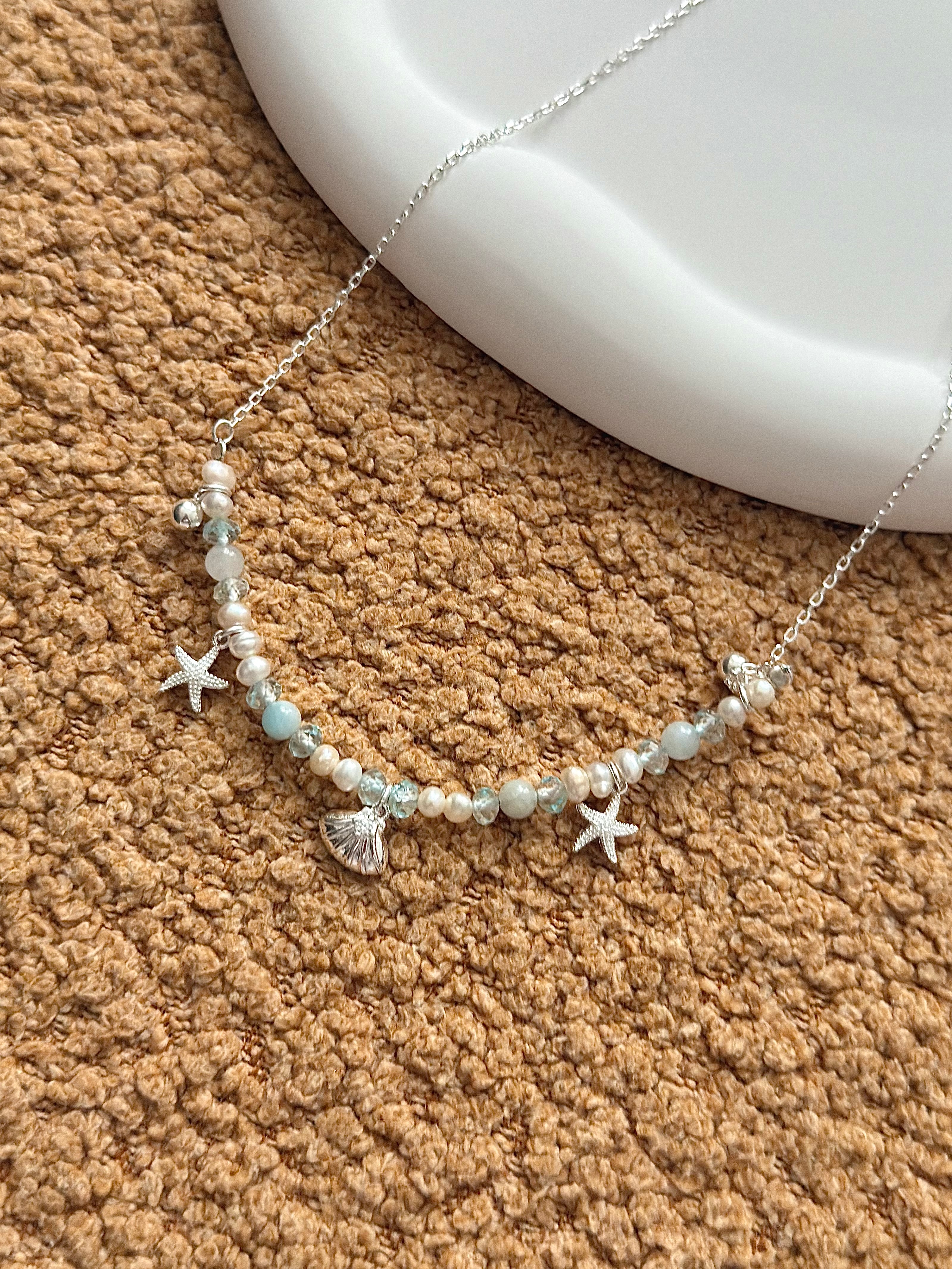 Aqua Shell Necklace