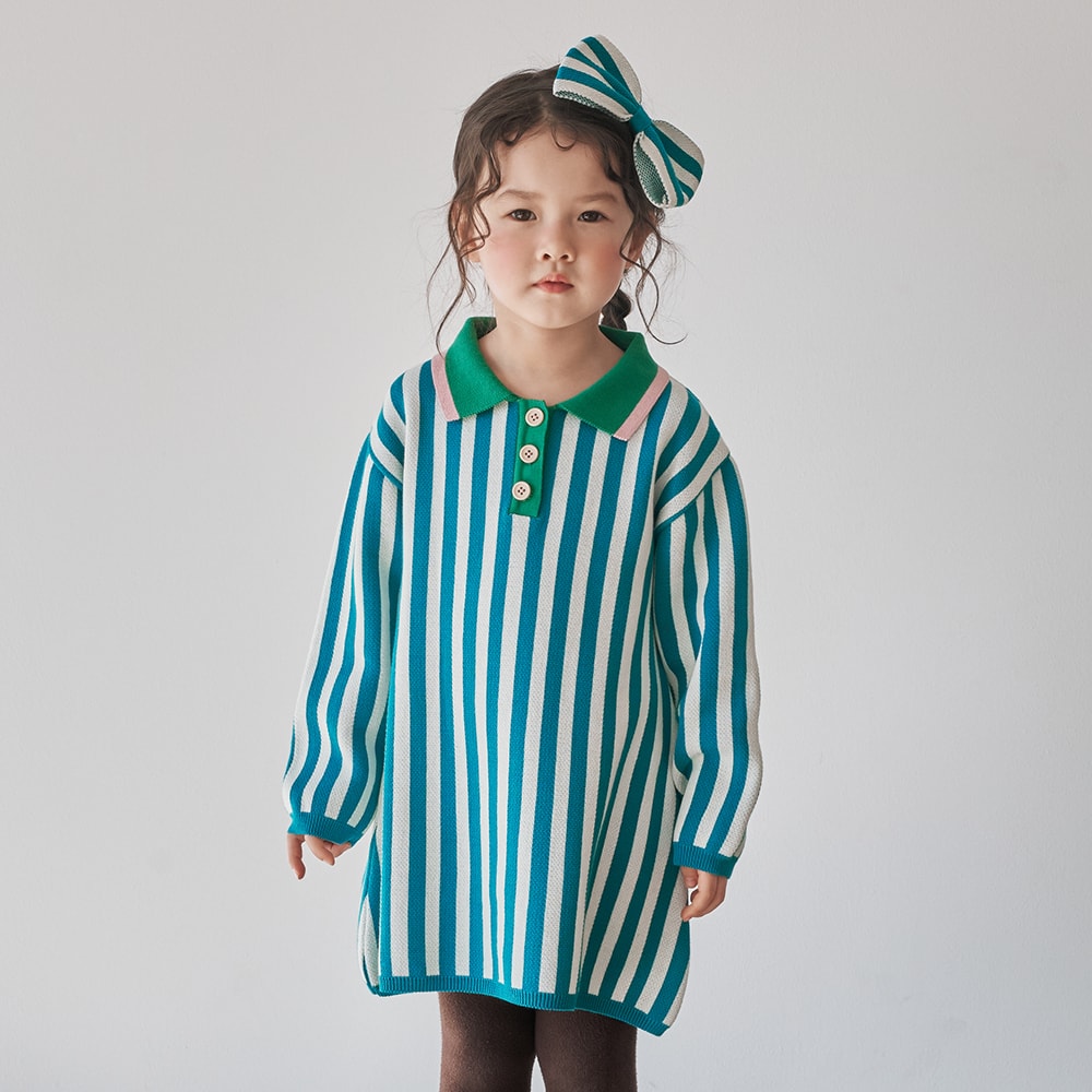 STRIPE COLLAR DRESS