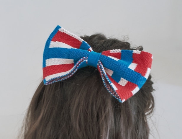 PLAID KNIT HAIR ACC