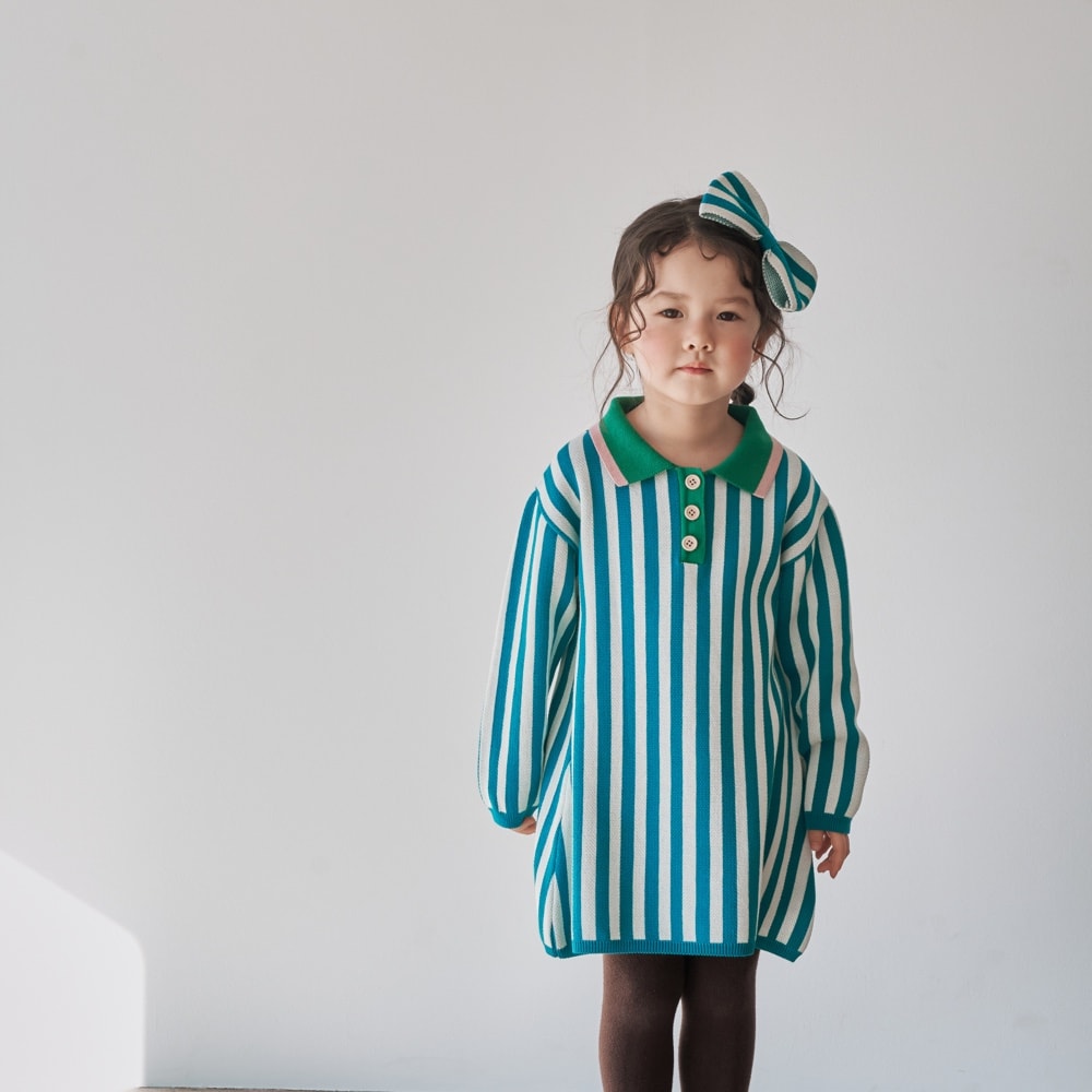 STRIPE COLLAR DRESS