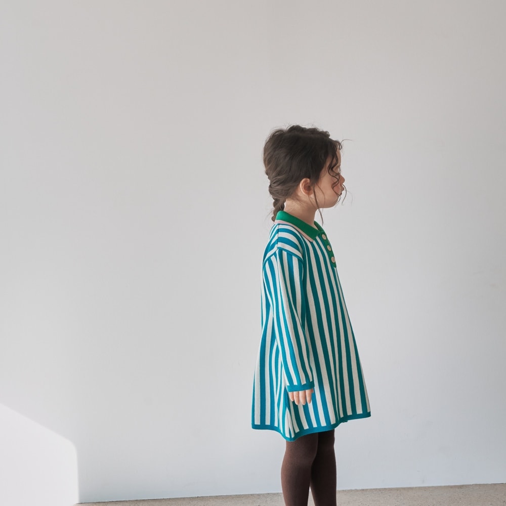 STRIPE COLLAR DRESS