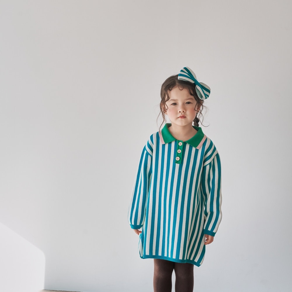 STRIPE COLLAR DRESS