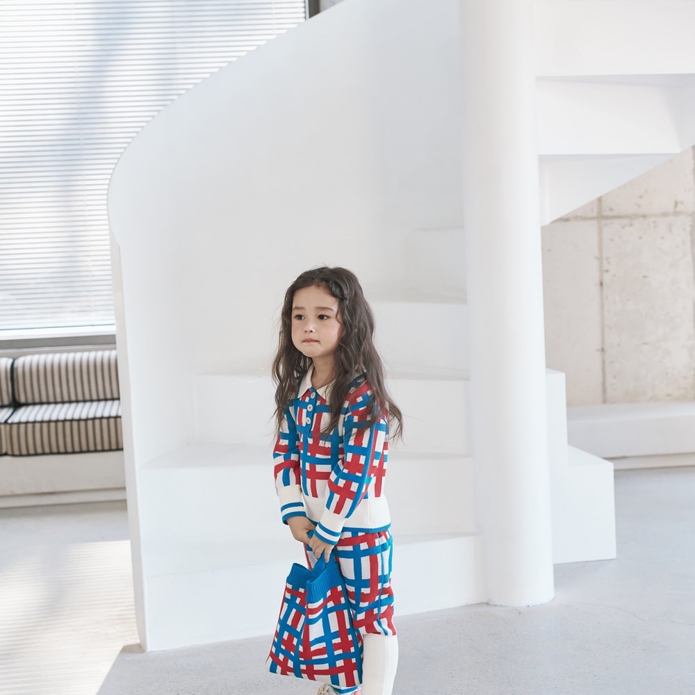 PLAID KNIT PANTS