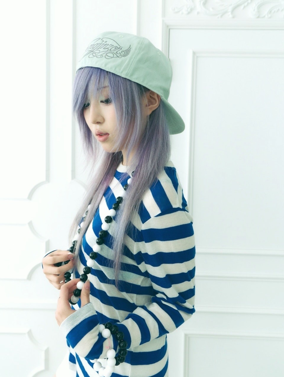 Lettering wing cap (mint)