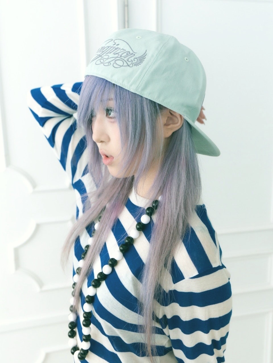 Lettering wing cap (mint)