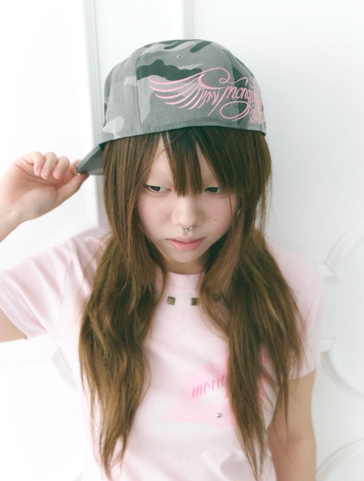 Lettering wing cap (camo)