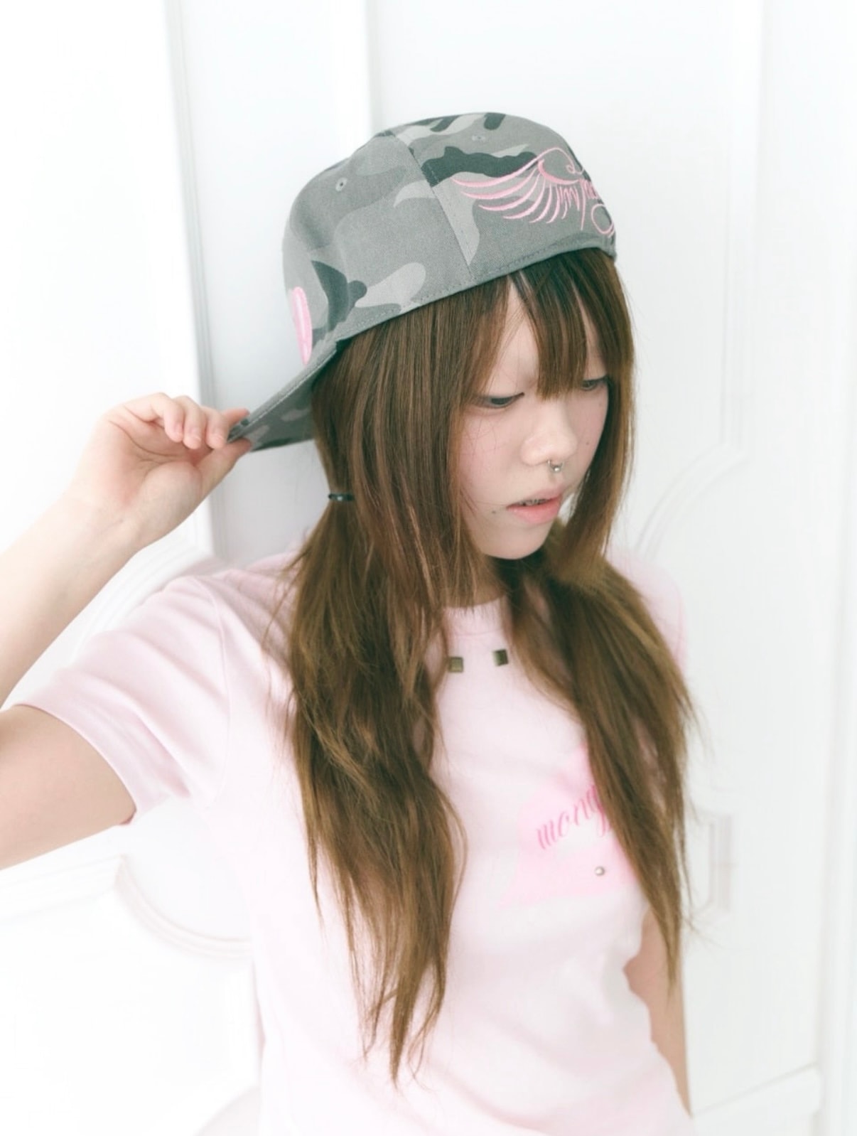 Lettering wing cap (camo)