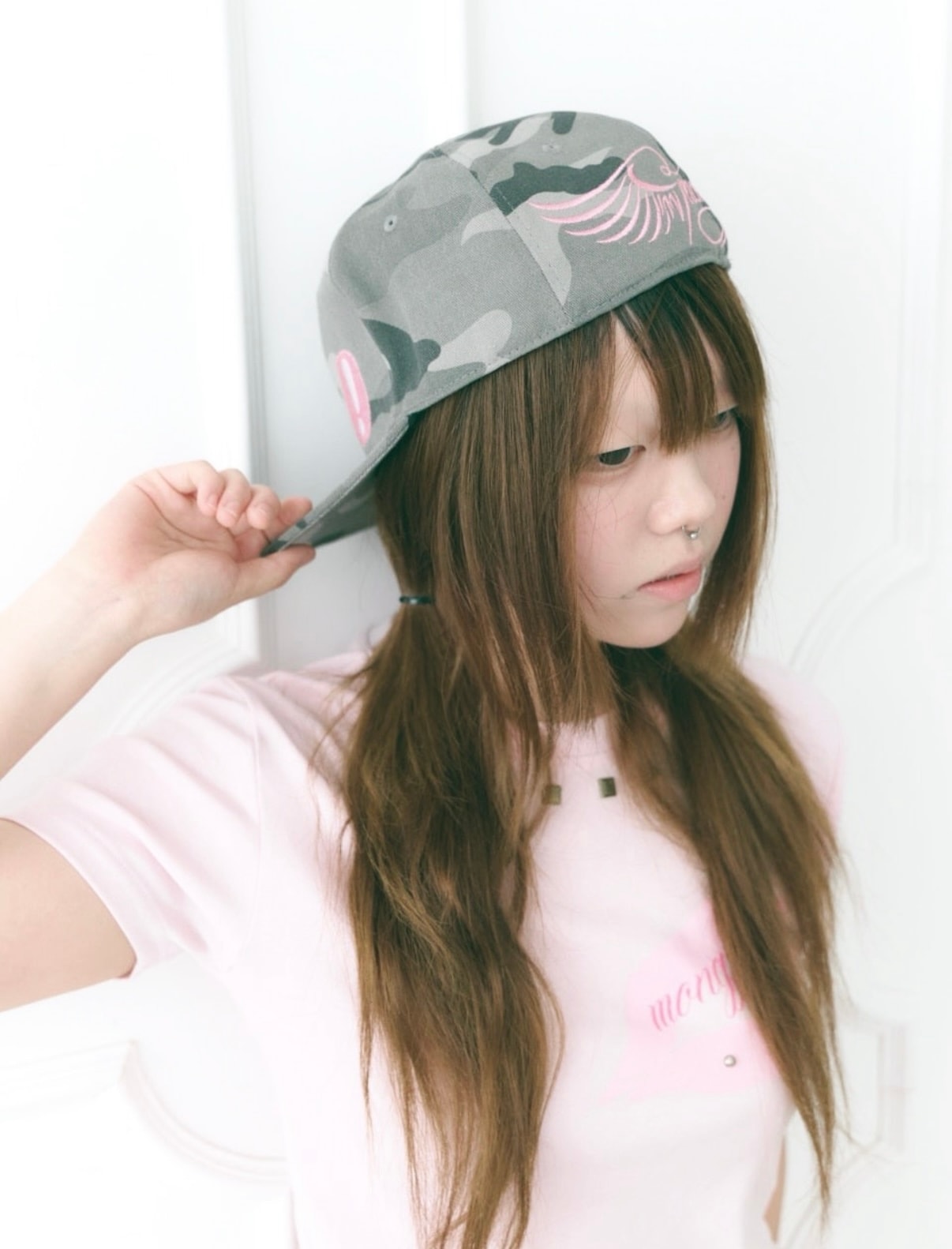 Lettering wing cap (camo)