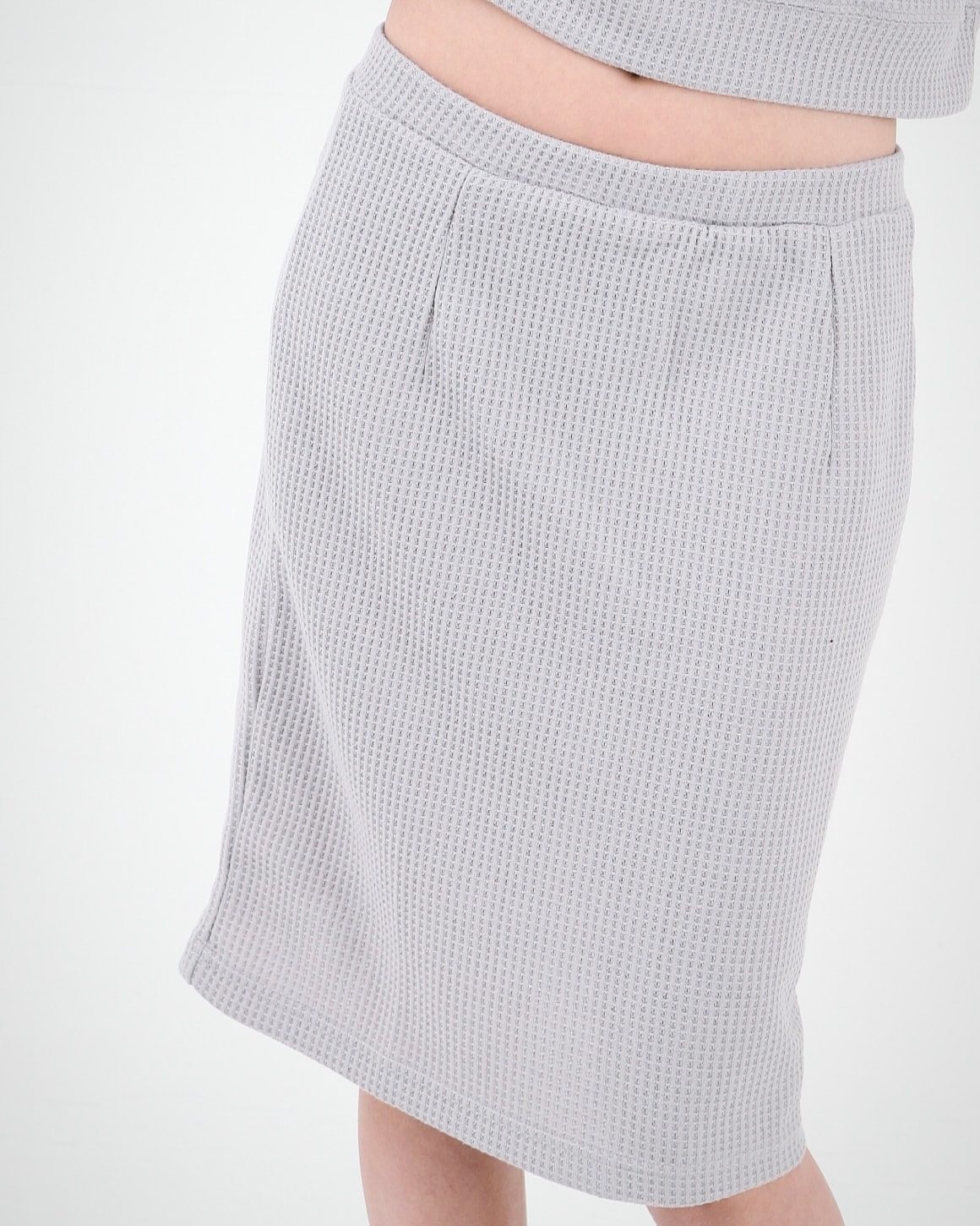 WAFFLE SKIRT (MELANGE GRAY)