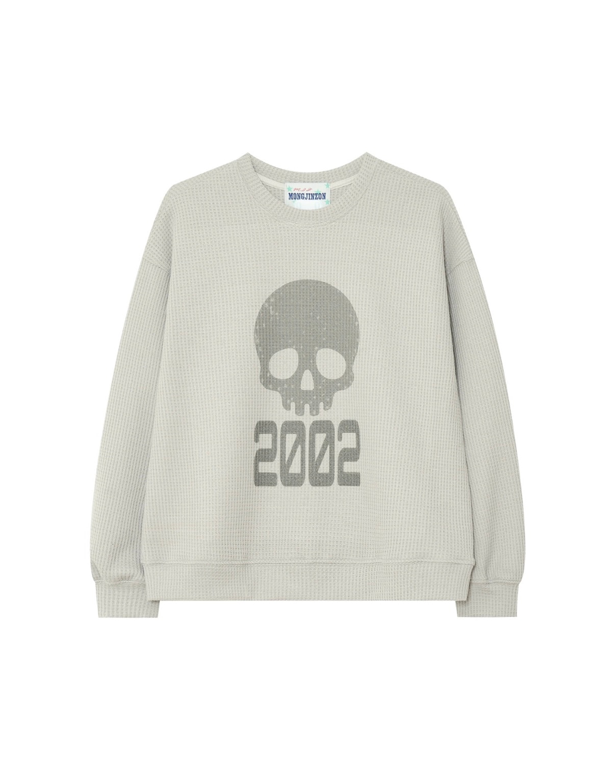 SKULL WAFFLE SWEATSHIRT (MELANGE GRAY)