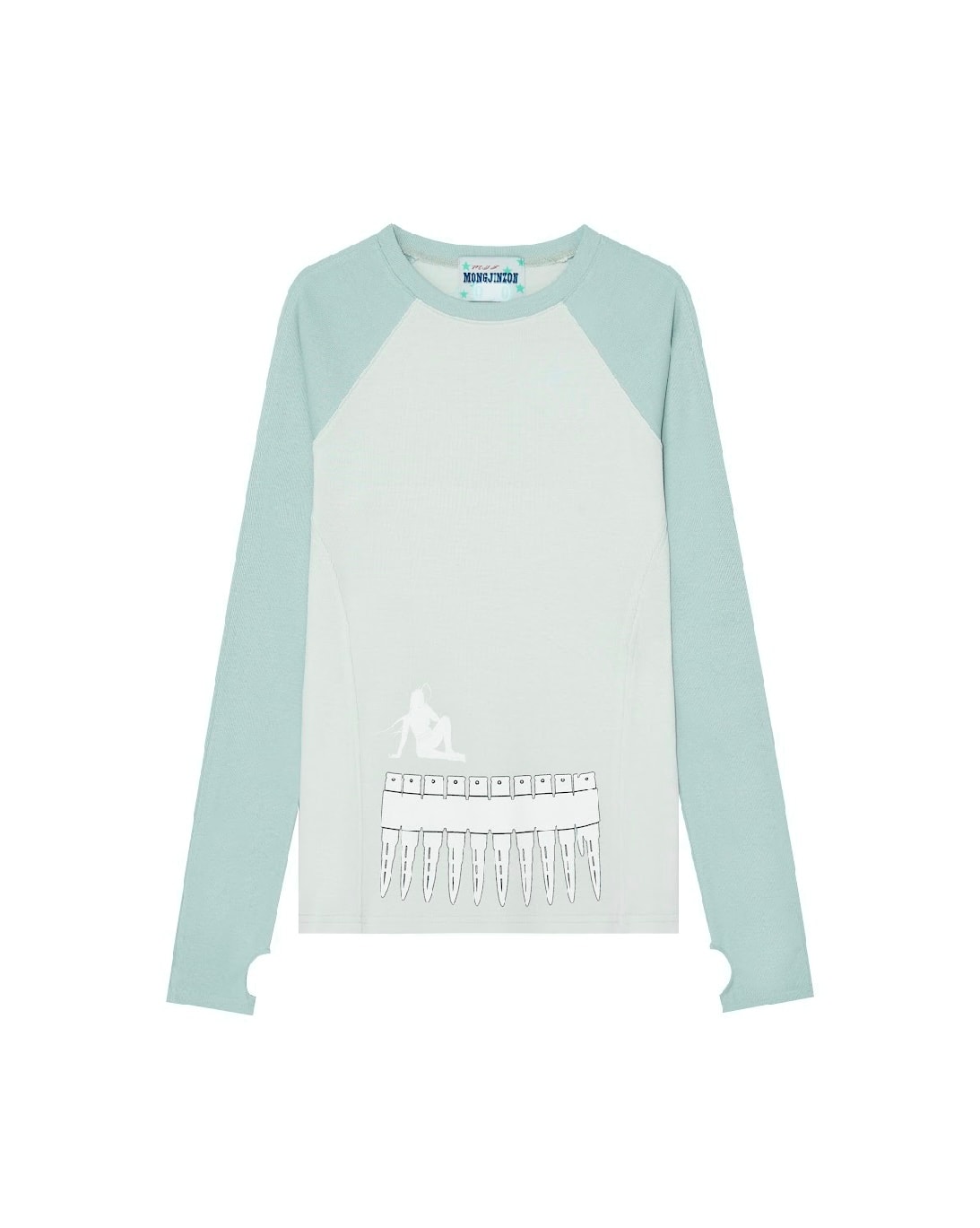 MAGAZINE LONG-SLEEVE TOP MINT