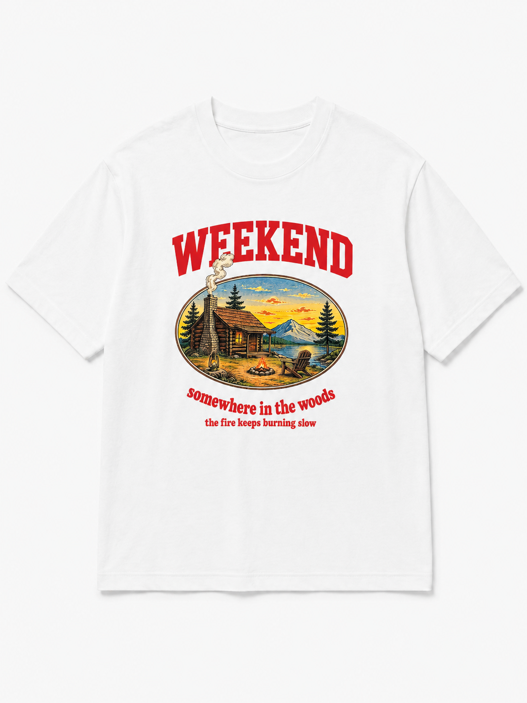 [Weekend Graphic T-shirt] Cabin