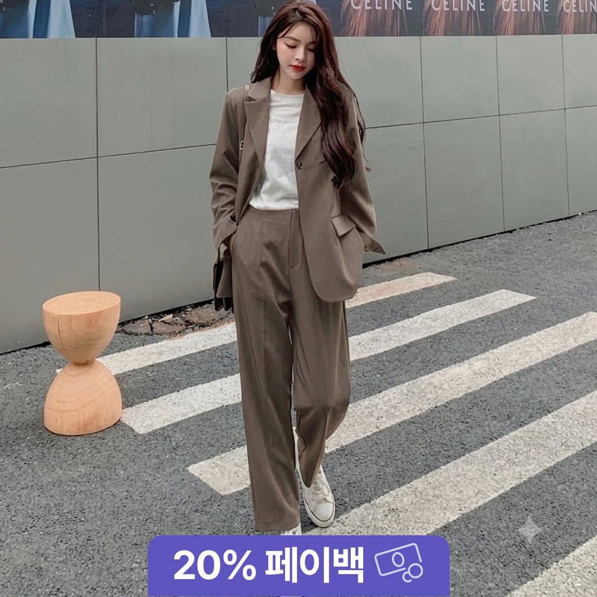 뉴욕멋쟁이 포넬 자켓 투피스 세트 정장 슬랙스 블레이저 상하의세트