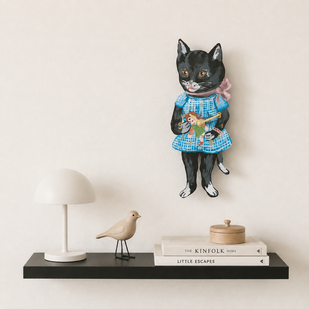 [NATHALIE LÉTÉ] BLACK CAT WALL CLOCK ∥ 블랙 캣 월 클락