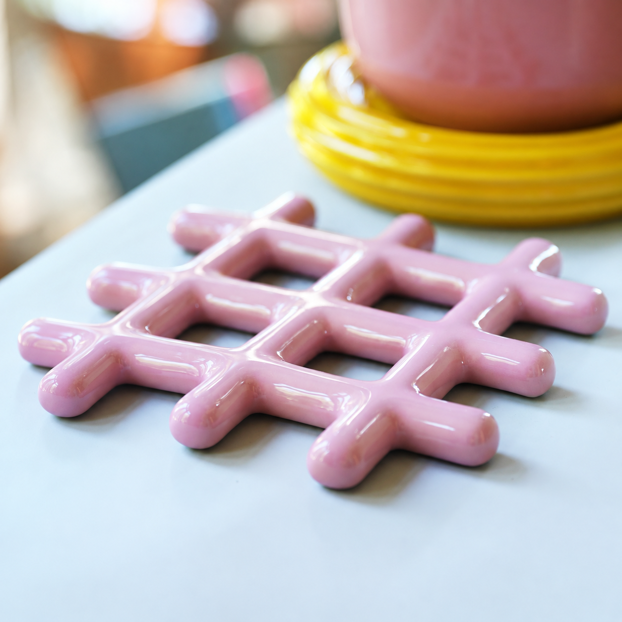[&Klevering] TRIVET GRID PINK 트리벳 그리드 핑크