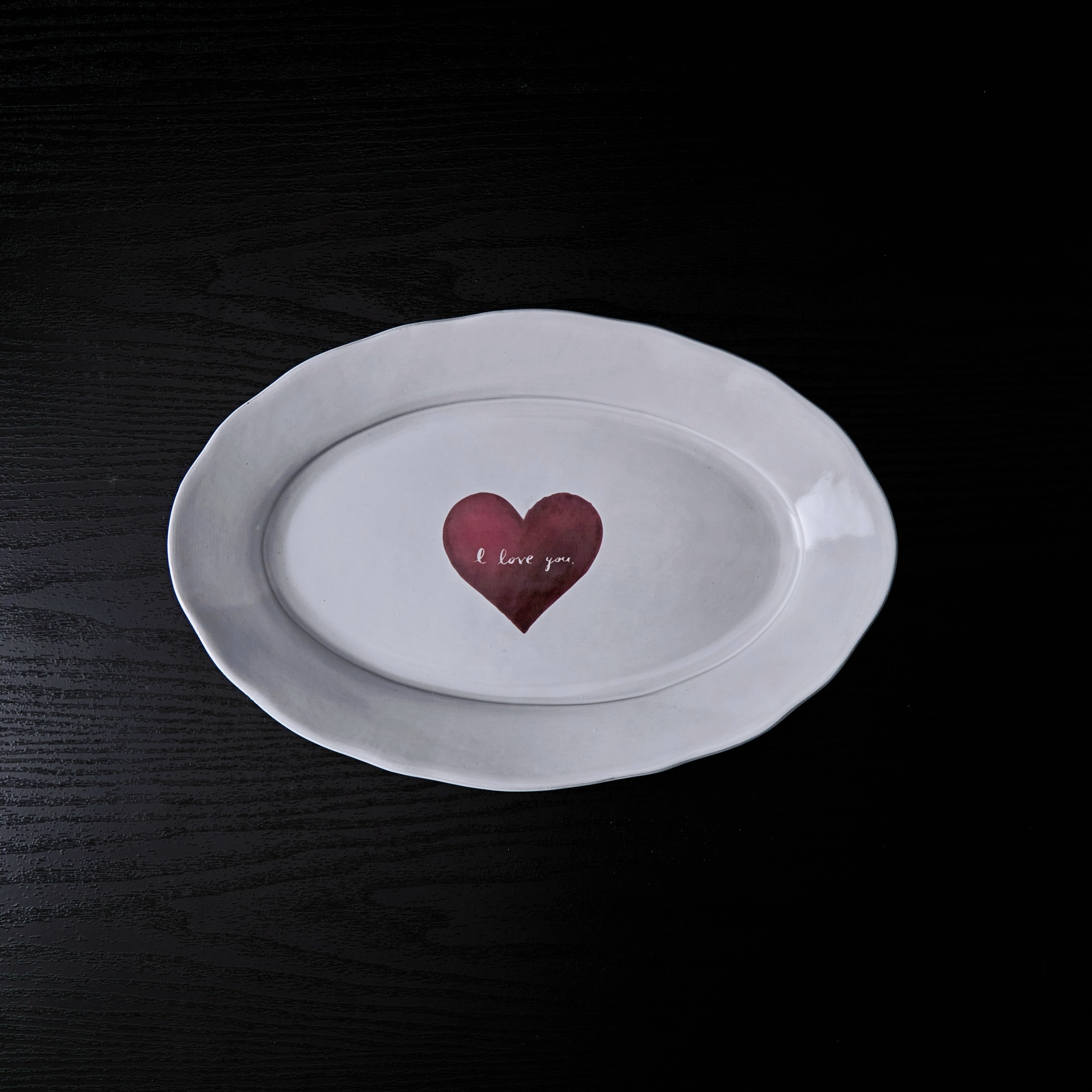[르디쉬 세라믹] 앤틱 프린트 플레이트 XL_HEART