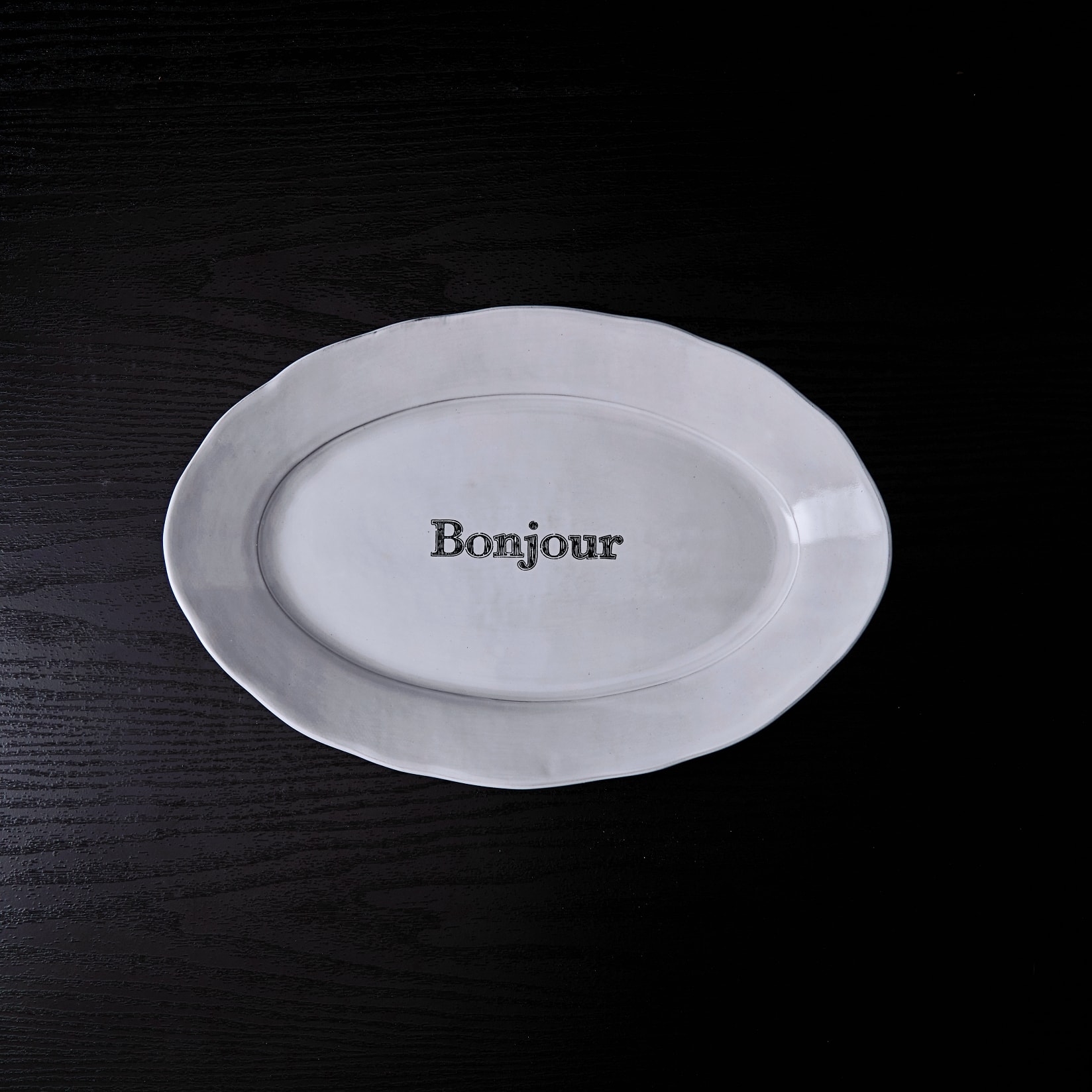 [르디쉬 세라믹] 앤틱 프린트 플레이트 XL_BONJOUR