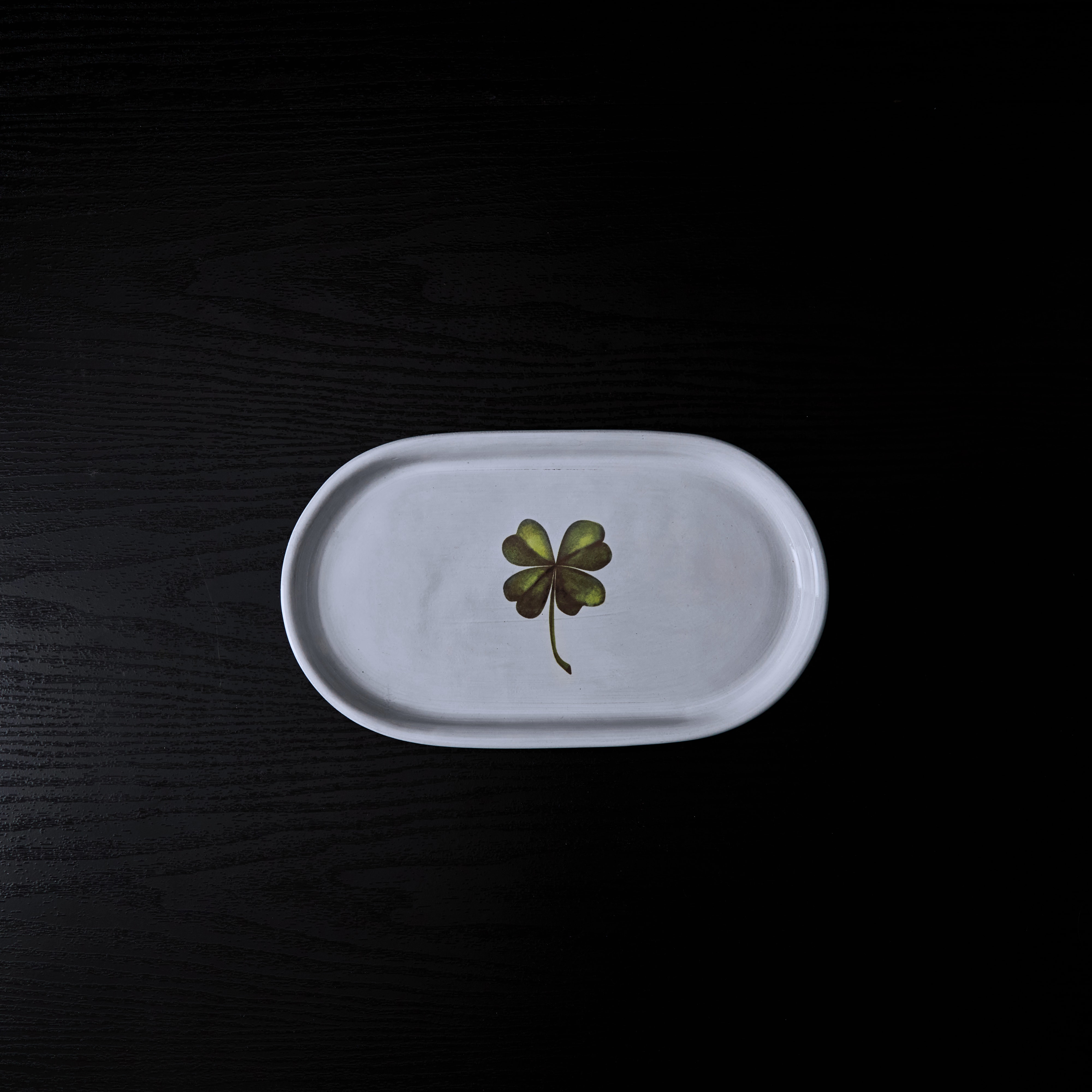 [르디쉬 세라믹] 오발 롱 트레이 M_CLOVER