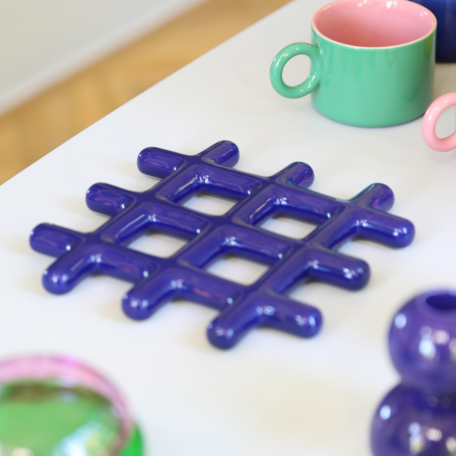 [&Klevering] TRIVET GRID BLUE 트리벳 그리드 블루