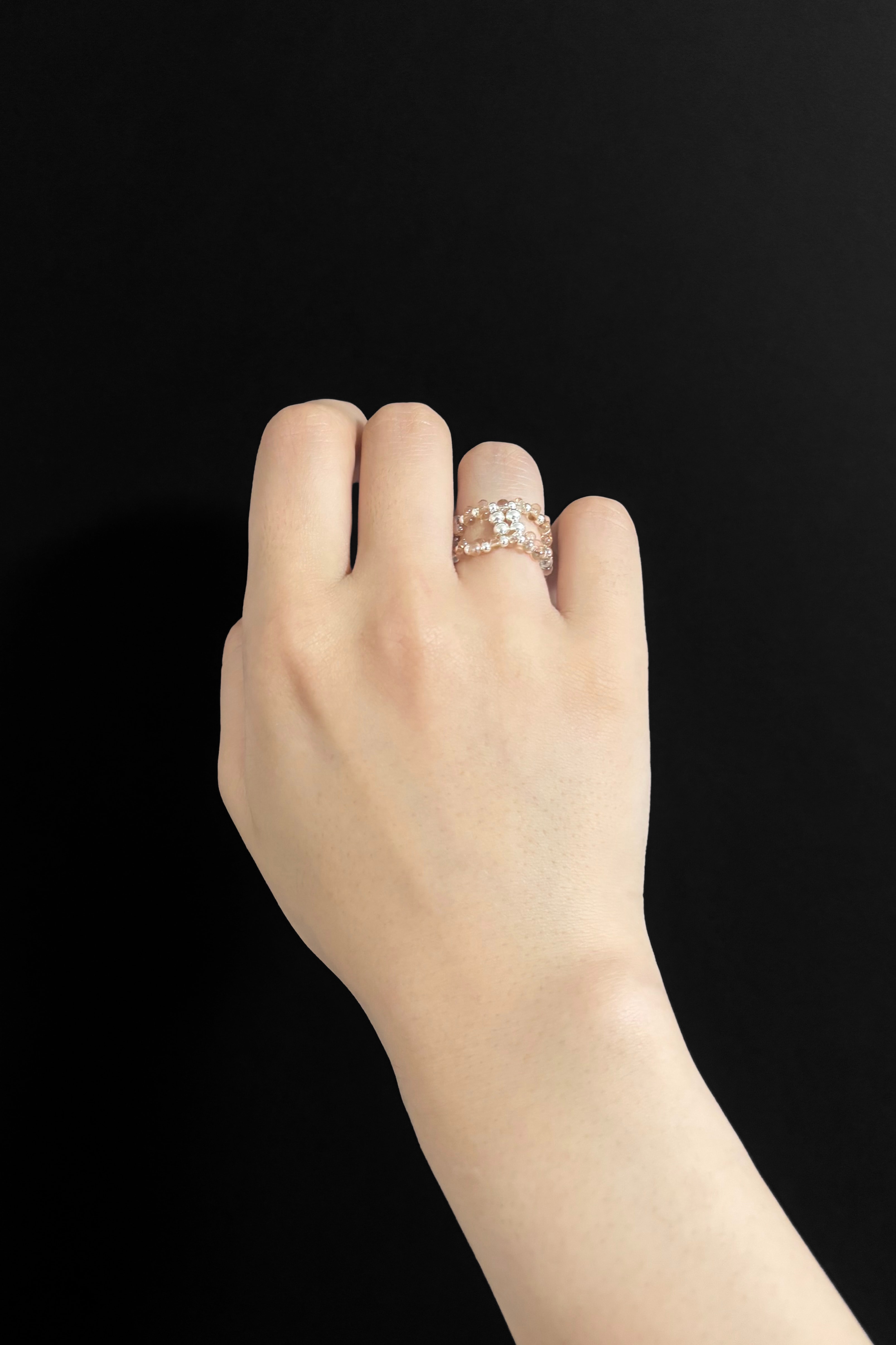Double combi ring - nude