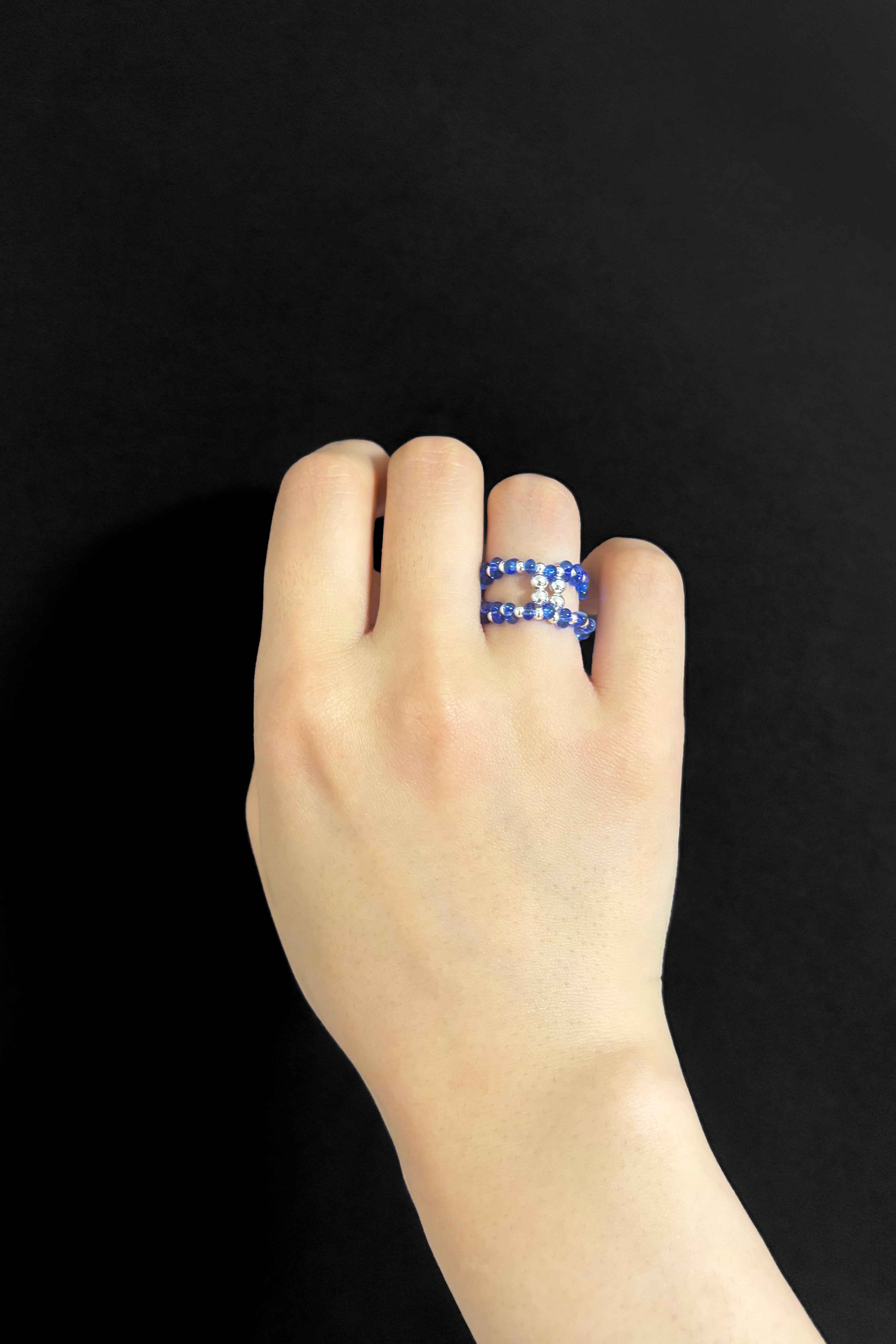Double combi ring - blue