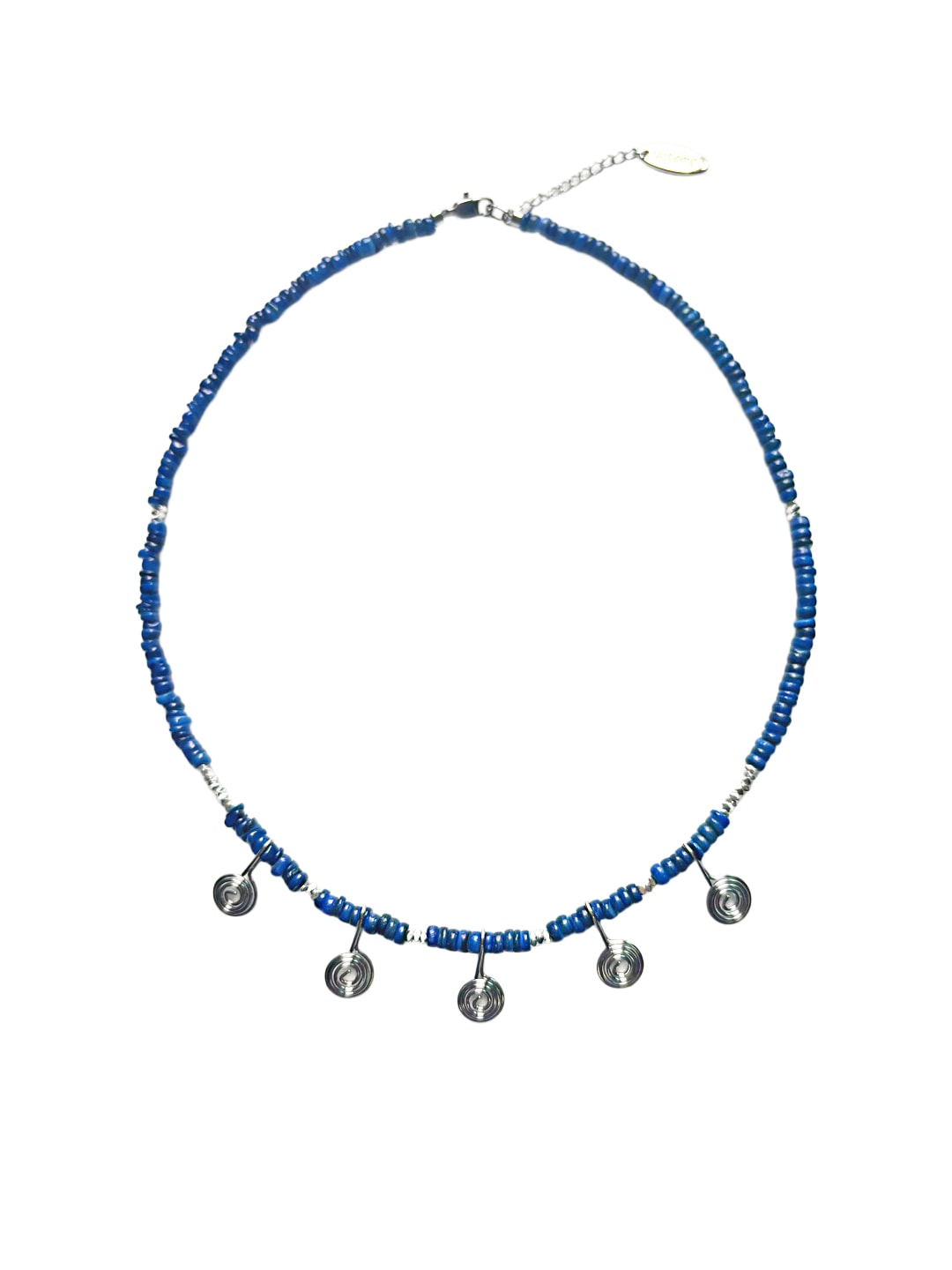 Spiral necklace - blue