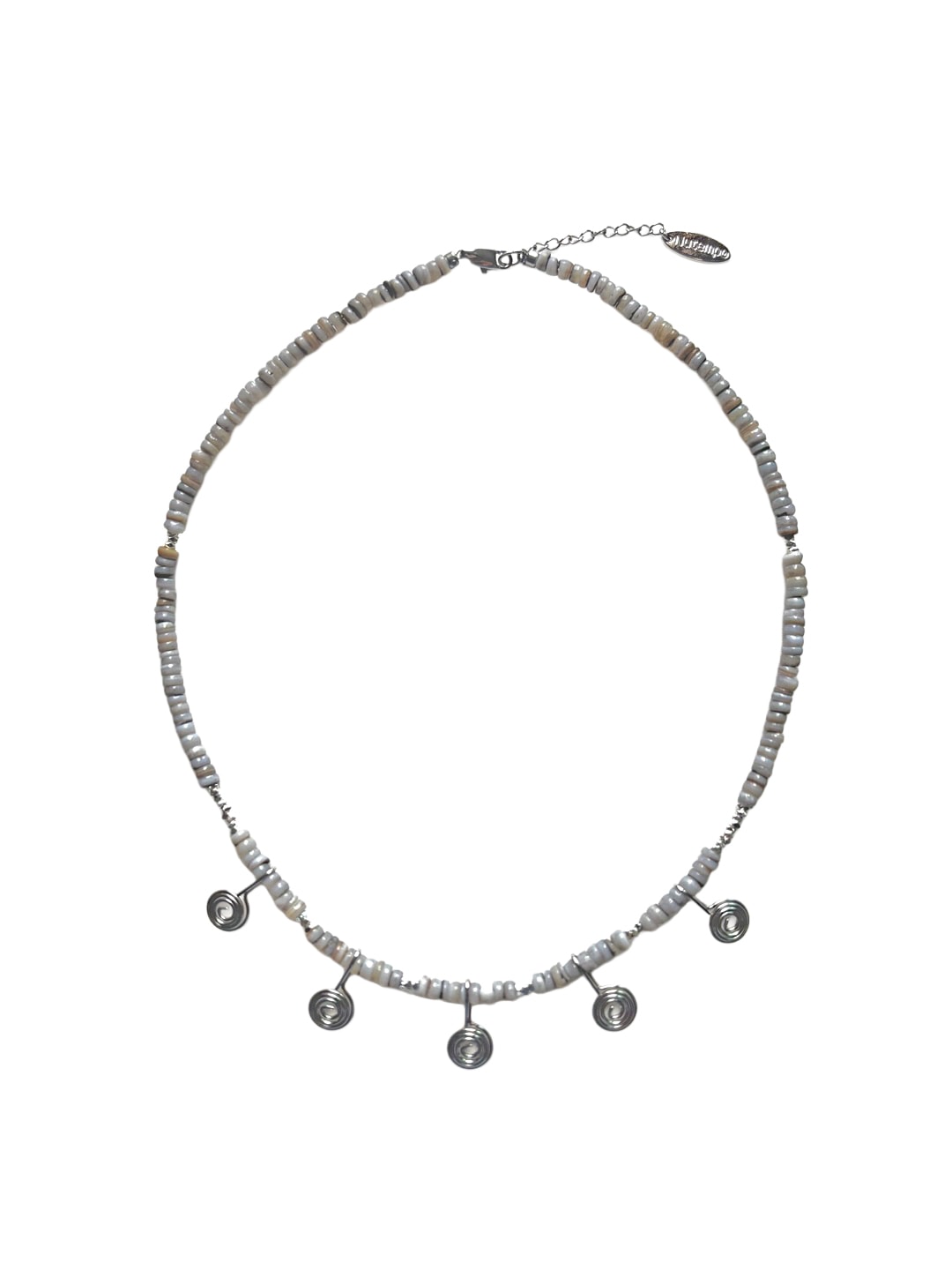 Spiral necklace - gray